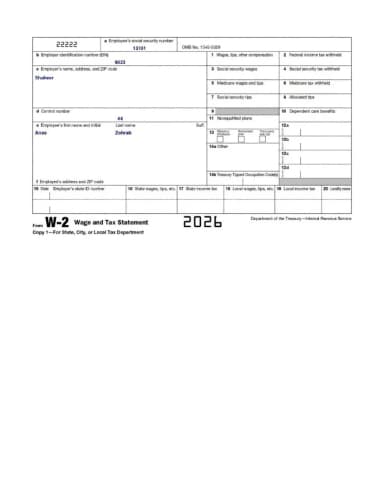 W2 Form PDF