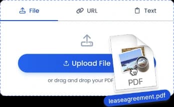 Step 1 upload interface for fake PDF detector