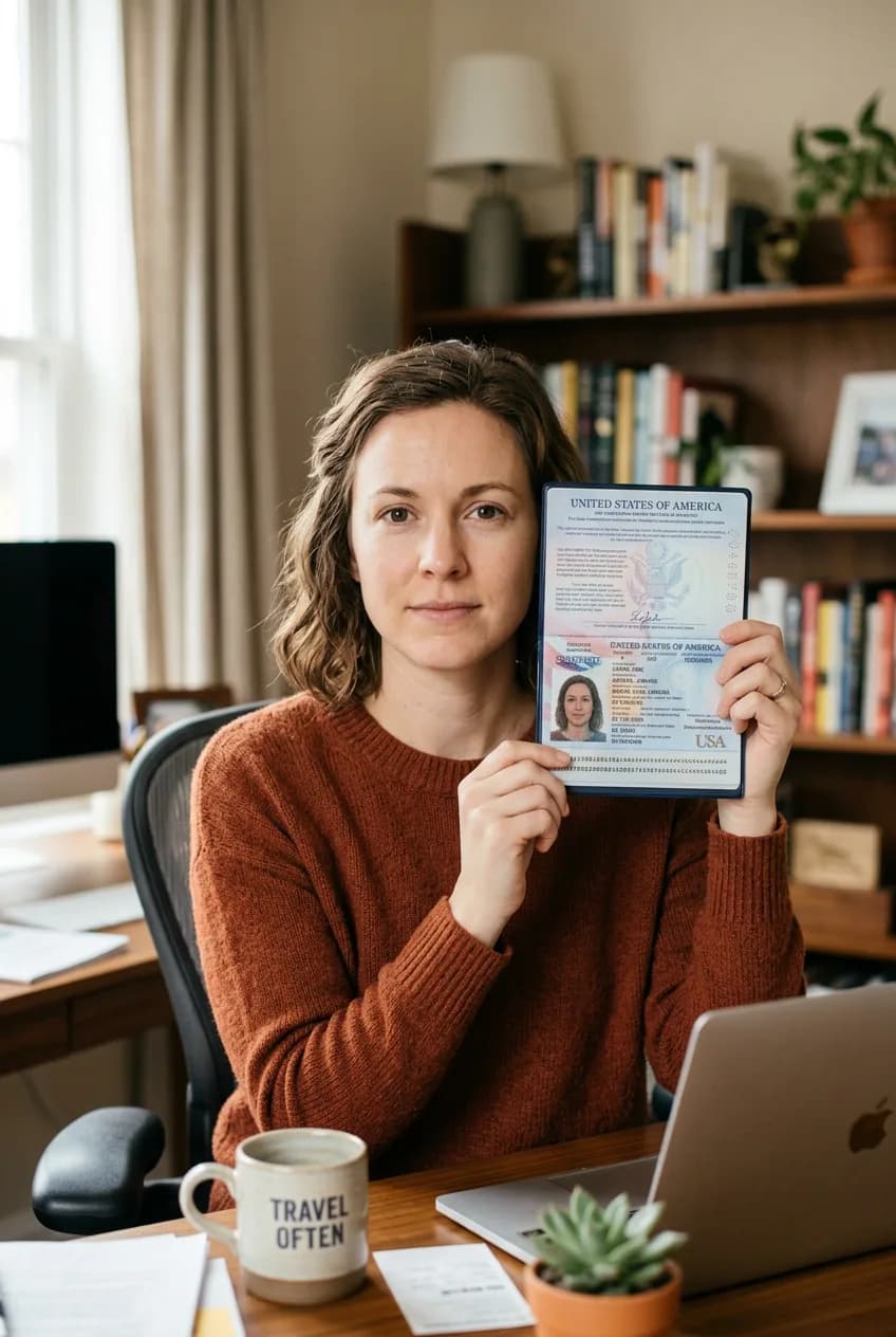 Foto de documento gerada e selfie correspondente para integração de KYC