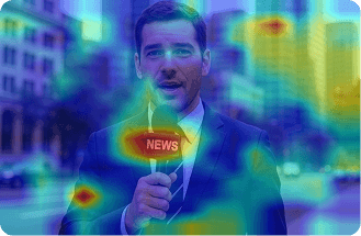 AI detection heatmap on identity document