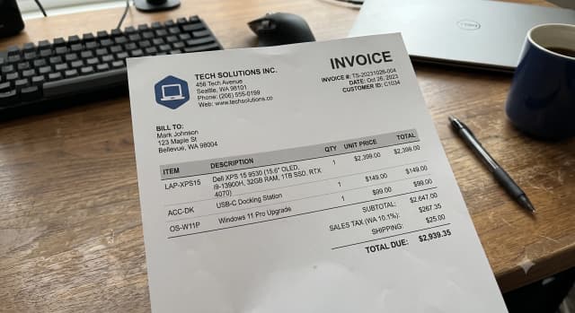 Invoice fraud example
