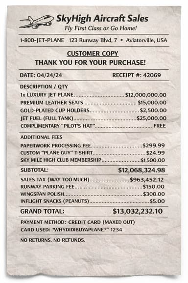 AI-Generated Receipt