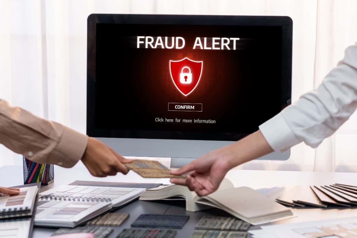 Bild der Betrugsmeldung