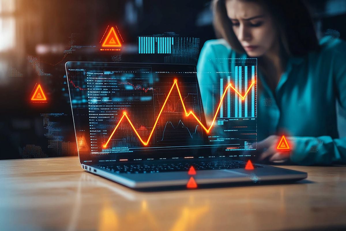 Hacker activity analysis showing data breach alerts and security risk