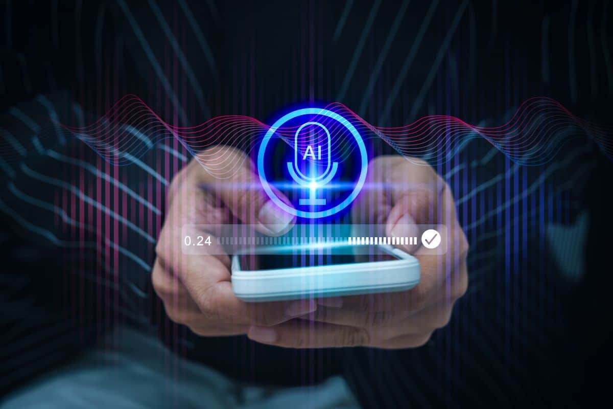 Ai voice search and generator tools application technology concept